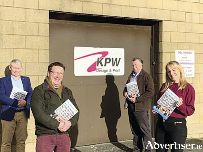 Seamus Duffy, Chair Ballinasloe Area Community Development Company, Colm Croffy Editor, Brendan Kelly MD KPW Printing , Lynn Donnelly Advertising and Circulation Manager. 