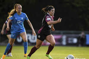 Galway WFC&#039;s Rachel Kearns in action at the UCD Bowl.