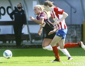 Savannah McCarthy was outstanding for Galway WFC against Treaty United at Eamonn Deacy Park last Saturday. Photo: Mike Shaughnessy.