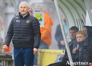 Galway United manager John Caulfield watches last Friday&#039;s game against Bray Wanderers at Eamonn Deacy Park. Photo: Mike Shaughnessy.