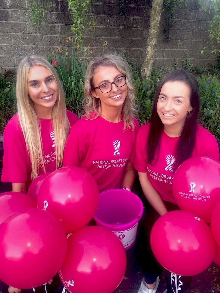 Three friends, Georgia Mellotte from Westport, Sinead Bourke from Cashel and Louise Lynch from Macroom who are taking on a walk/run, 1,000km challenge in May in support of the National Breast Cancer Research Institute.