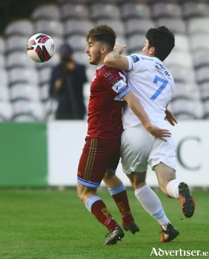 Ronan Manning in action for Galway United against UCD last month. Photo: Mike Shaughnessy.