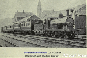  The train arrives in Clifden. After forty years faithful service the line was closed April 27 1935. 