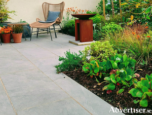 Porcelain paving from Galway Stone is the perfect foil for different planting styles