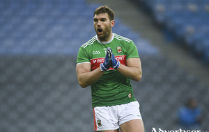 Where to fit him in? With Aidan O&#039;Shea back in action for Mayo, where to fit him in will be a big question for James Horan. Photo: Sportsfile.