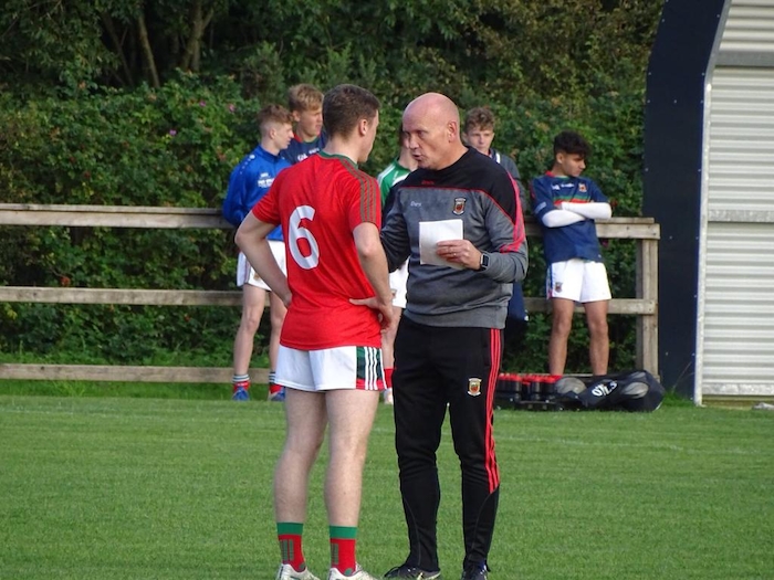 Passing it on: Mayo minor manager Sean Deane will send his first competitive side into action this evening. 