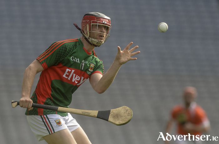 On the ball against the Orchard County: Mayo will be hoping Keith Higgins can have a big influence on Saturday against Armagh in the Nickey Rackard Cup semi-final. Photo: Sportsfile. 