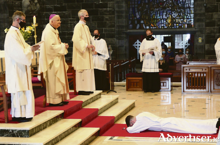 The ordination of Rev John Gerard Acton from Moycullen to the priesthood at Galway Cathedral on Sunday. Photo:-Mike Shaughnessy 