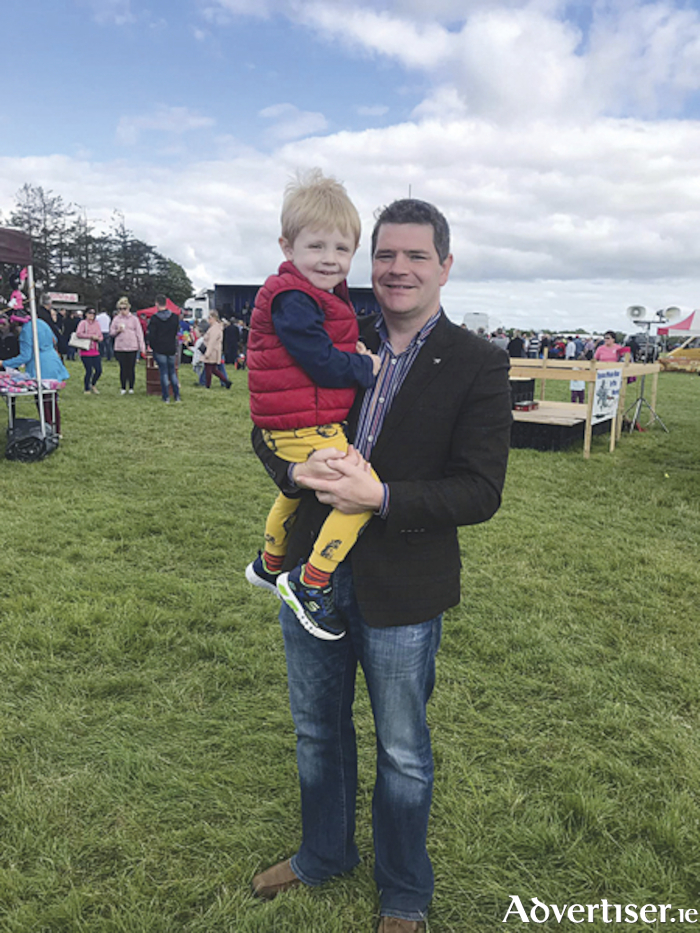 Local Fine Gael Minister of State, Deputy Peter Burke is pictured with his son Leo
