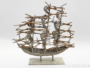 John Behan, Bantry Famine Ship IV (2021), Bronze, Unique, 28x27x8in.
