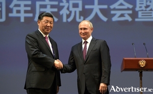 Russian president Vladimir Putin with Chinese president Xi Jinping, pictured in 2019.