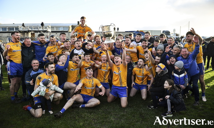 Champions again: Knockmore celebrate after claiming the Mayo Senior Football Championship. Photo: Sportsfile. 