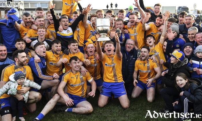 Back to back: Knockmore celebrate after claiming the Mayo Senior Football Championship last weekend. Photo: Sportsfile. 