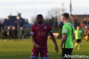 Francely Lomboto has made a welcome return to action. Photo:-Michael Gough, Galway United FC.