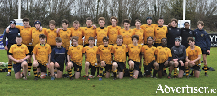 Pictured are the Buccaneers U16 playing squad prior to their Connacht final fixture against Corinthians