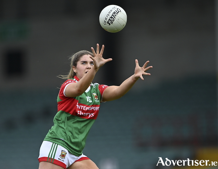 On the ball: Maria Reilly was one of a number of Mayo players to impress last Saturday night. Photo: Sportsfile. 