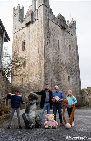 Pictured launching the I Have a Dream short story competition, organised by Inspiring You and supported by &#039;Diary of a Wimpy Kid&#039; author Jeff Kinney, at Claregalway Castle, from left: Ethan Noonan; Kamil Krolak and Philip Cribbin from Inspiring You; and Aoife Cribbin. The Inspiring You team hope the competition gives children the opportunity to dream of a brighter tomorrow during testing times. 