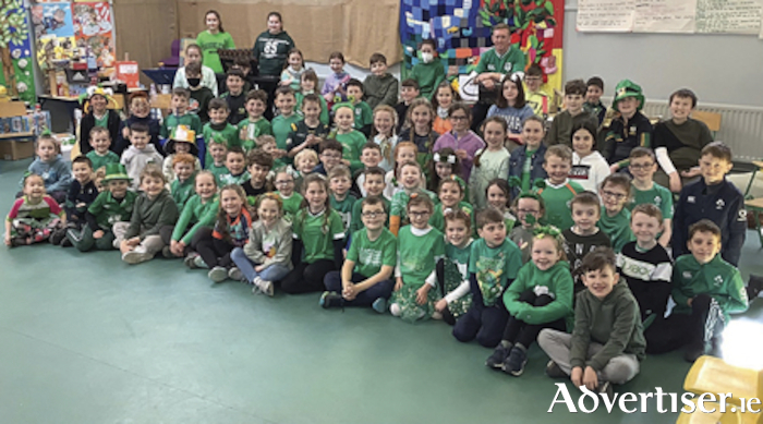 The children from Kilcrumreragh National School in Rosemount, celebrated Seachtain na Gaeilge 2022 in style with a’ Lá Glas’ on March 16.