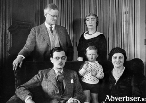The Joyce family; seated: Giorgio and Helen with their boy, Stephen. Standing; James and Nora. 