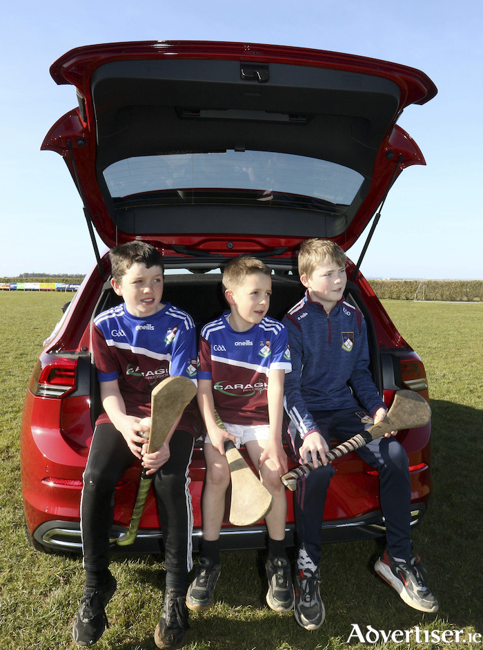 Cathal Burke, Ryan Daniels, and Conor O’Driscoll pictured at the launch of the Kilnadeema Leitrim GAA Club ‘win a car’ fundraiser.