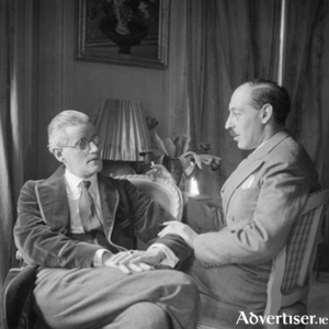  James Joyce and Paul L&eacute;on, whom Joyce visited almost daily to discuss his correspondence, and his work in progress, Finnegans Wake. L&eacute;on was fluent in seven languages. 