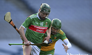 On the ball: Eoin Delaney was in good scoring form for Mayo against Wicklow last weekend. Photo: Sportsfile 