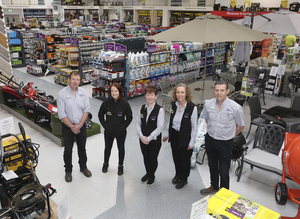 Seamus Hastings (Manager), Siobhan O&rsquo;Donnell, Nicola McManamon, Eileen Jordan, Ger Prendergast at the official opening of Archers new store on the Newport Road in Castlebar. 