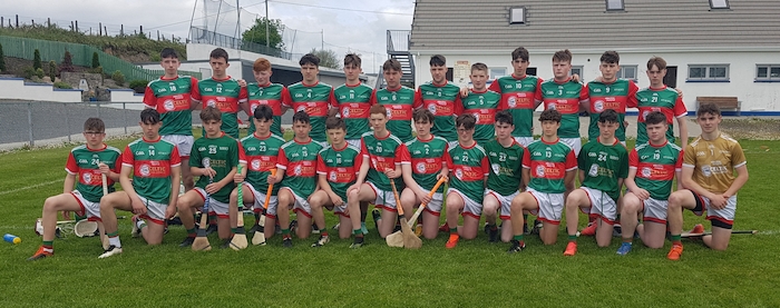 Final bound: The Mayo U17 hurlers who booked a place in the Celtic Challenge U17 Michael Feery Cup final. Photo: Mayo GAA 