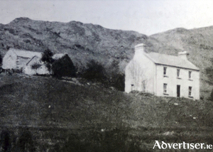 The &Oacute; M&aacute;ille homestead at Muintir Eoin, which served as the West Connemara IRA headquarters until its destruction April 21 1921. (Galway City Museum).