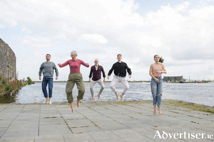15/05/22 repro free: Spotted at the Spanish Arch in Galway members of &Eacute;riu Dance company rehearsing a scene from their new show &quot;The Village&quot; ahead of its world premiere at Black Box Theatre, Galway, this Friday, May 20th. See tht.ie
 Photo:Andrew Downes, Xposure.