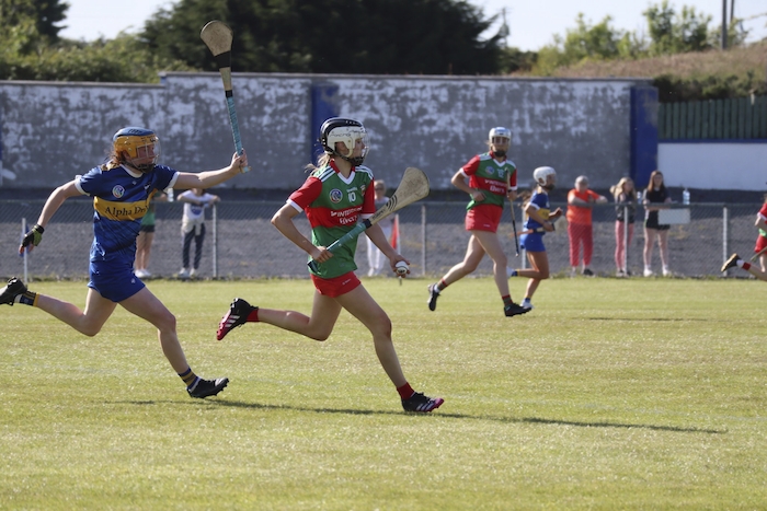 On the run: Fionnuala McLaughlin on the attack for Mayo. Photo: Mayo Camogie.