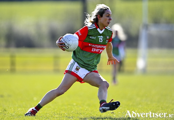 Back of the net: Lisa Cafferkey hit the back of the net for Mayo last Saturday against Tipperary. Photo: Sportsfile. 