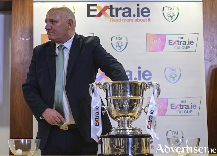 FAI President Gerry McAnaney during the 2022 Extra.ie FAI Cup first round draw at FAI headquarters in Abbotstown.