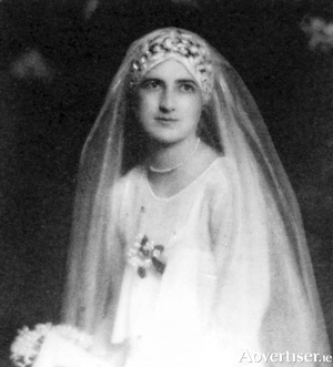 Claire Heilmann de Roques on her wedding day to William St George Burke 1929. 
