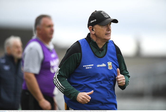 The end of a journey: It's been all go since the turn of the year for Mayo minor manager Sean Deane, but this years journey ends this evening in Roscommon at the All Ireland final. Photo: Sportsfile. 