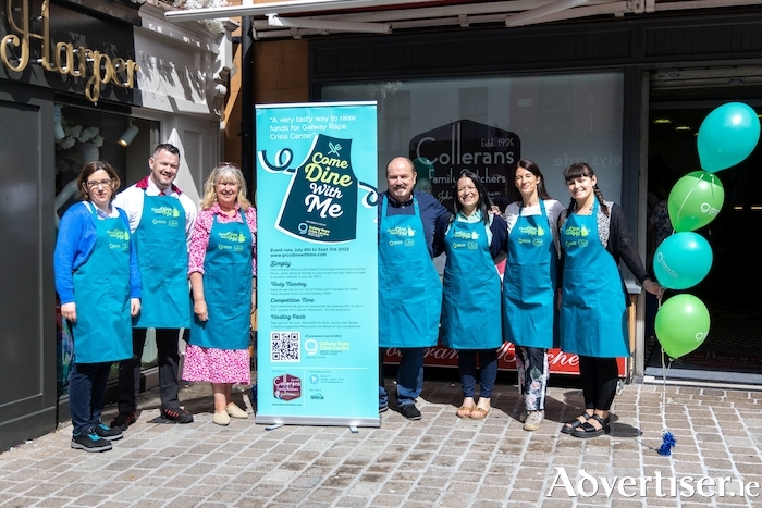 Pictured from left to right: Maeve Colleran, director of Colleran's Butchers, Paul Hickey, manager of Colleran's Butchers, Cathy Connolly, executive director of GRCC, Paul Mc Donald, Reality Design, Deirdre Ronan, the clinical director of GRCC, Susan Costello, fundraising and communications manager of GRCC, and Amy Crane, Consent-Ed project co-ordinator at GRCC.