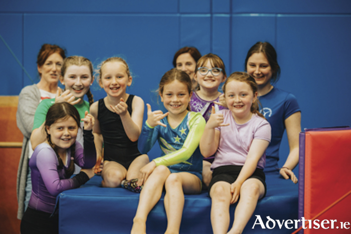 Participants are pictured in jovial spirits at the recent competition hosted by Athlone Gymnastics Club