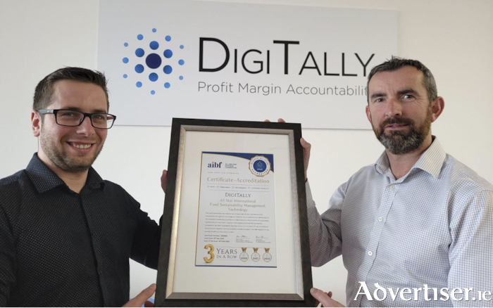 DigiTally CTO Artur Leonowicz with Co-Founder Patrick McDermott with their third consecutive All-Star Accreditation certificate. 