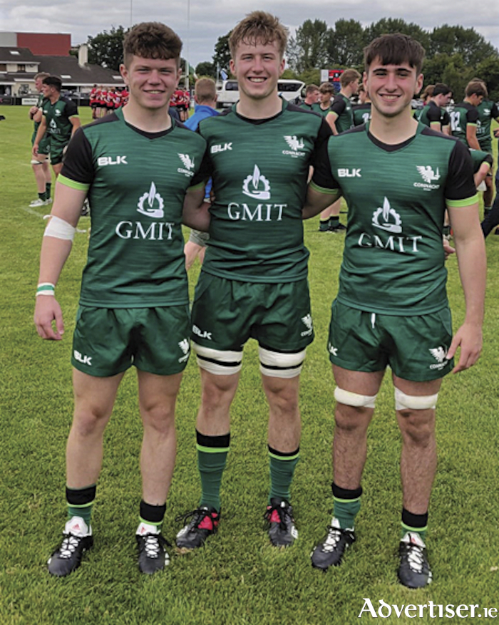 Buccaneer’s trio Niall Tallon, Sean Rohan and Patrick Egan featured in Connacht’s comprehensive victory over the Ulster Schools 