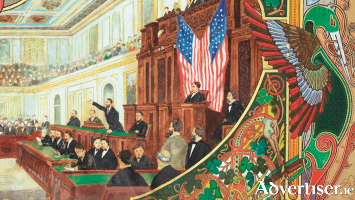 Charles Stewart Parnell addressing the American Congress during his successful American tour where he was hailed as the ‘Uncrowned King of Ireland’.