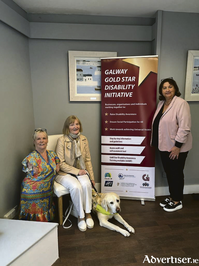 Next week's launch of the Galway Gold Star initiative will be led by (from left) project director Maggie Woods; Marian Maloney, Access for All chairperson; and Minister of State for Disabilities Anne Rabbitte.