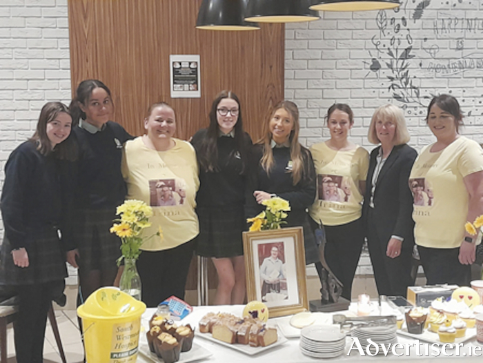 Molly, Leah, Jaime, Aine, Nikka, Louise, Eileen and Annette, are pictured at the Harvest Cafe coffee morning the proceeds from which were donated to the South Westmeath Hospice