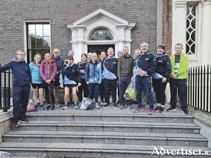 Athlone Athletics Club members are pictured prior to their participation in the Dublin City marathon on Sunday