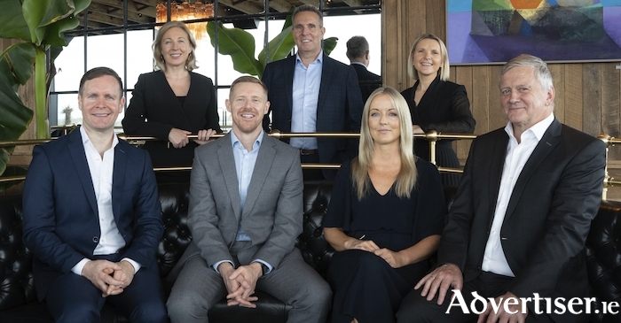 Front row left to right, Greg Flanagan, Partner in Commercial Property; Ciarán Leavy, Partner in Dispute Resolution; Gríana O’Kelly, Partner in Corporate and Commercial; Michael Lavelle, Managing Partner. Back row left to right; Nicola Walsh, Partner in Commercial Property; Marc Fitzgibbon, Senior Partner in Employment; Avril Scally, Partner in Medical Negligence.