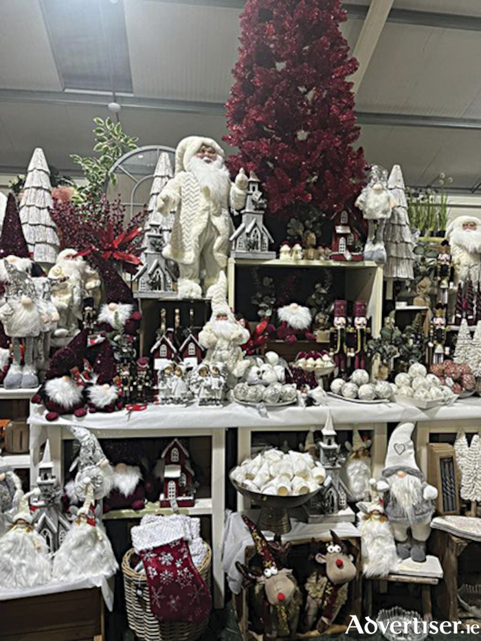 Just a festive flavour of the gifts on offer at Milands Garden Centre Christmas Shop in Mountbellew

