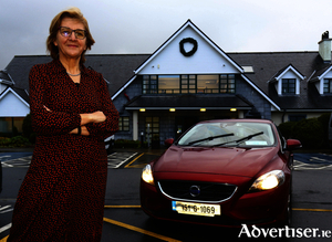 Mary Nash, CEO Galway Hospice with her Volvo. Photo:- Mike Shaughnessy