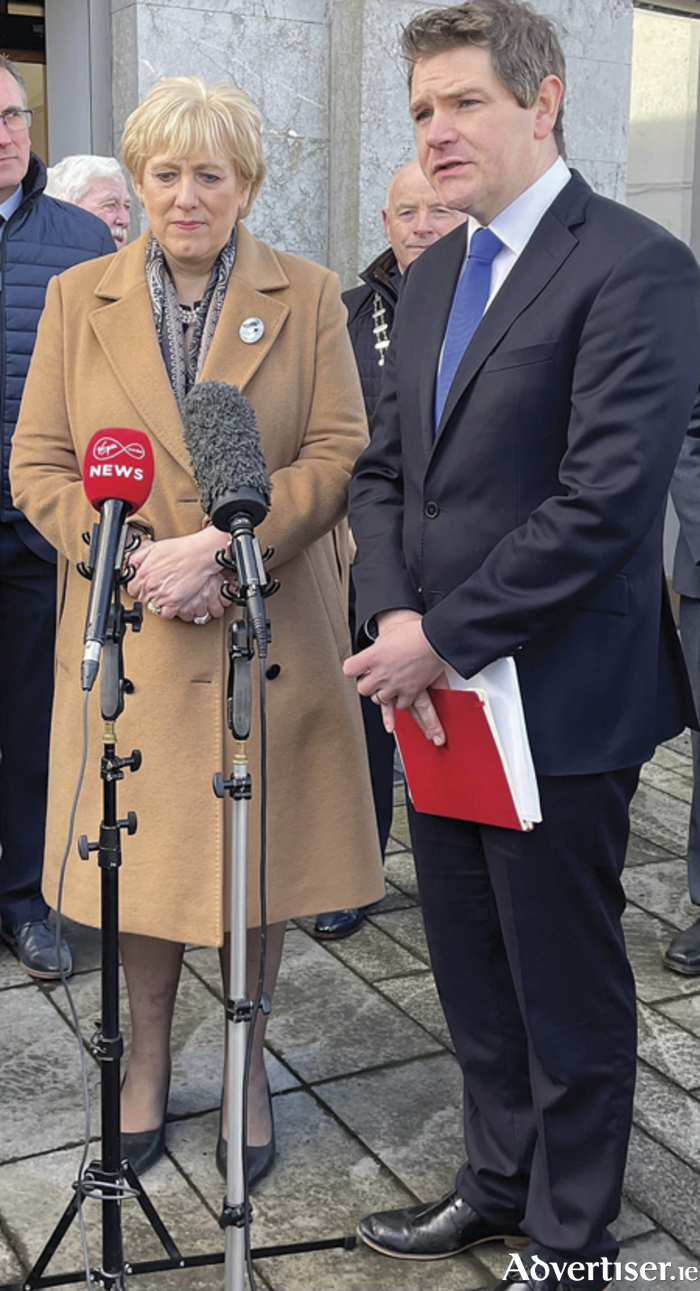 Local Minister of State, Deputy Peter Burke, is pictured with Minister Heather Humphreys