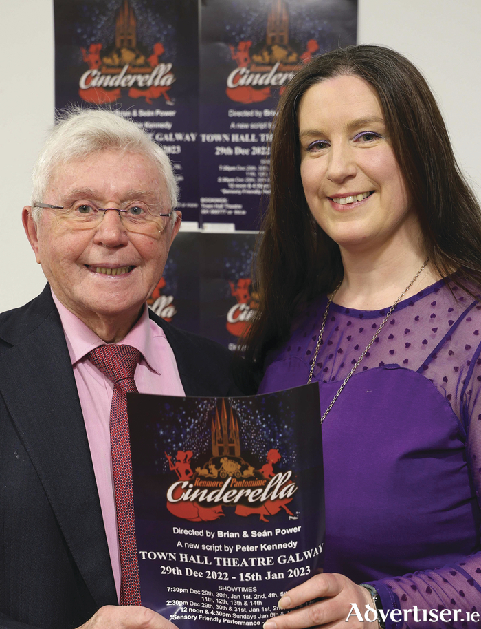 Joe McCarthy, president of the Renmore Pantomime Society with Chontelle Kenny at the launch in the Connacht Hotel of Cinderella, Renmore Pantomimes' Christmas show which takes place in the Town Hall Theatre from December 29 - 15th of January. Photo:- Mike Shaughnessy