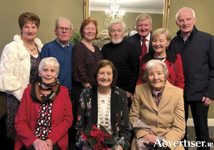 Pictured at the event (standing, l to r) Margaret Larkin, John Maloney, Rosemary Kiernan, Michael Moriarty, Padraig O’Doherty, Regina Maloney, Matt Hynes; Seated (front l to r): Mary Kenny, Susie Hall (RSTA President) and Mary Flanagan.