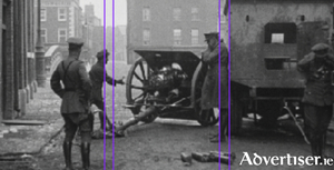 British army artillery used to flush out anti Treaty forces in the Four Courts, Dublin, June 28 1922. 